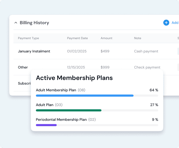 Automated payment collection and financing plan interface