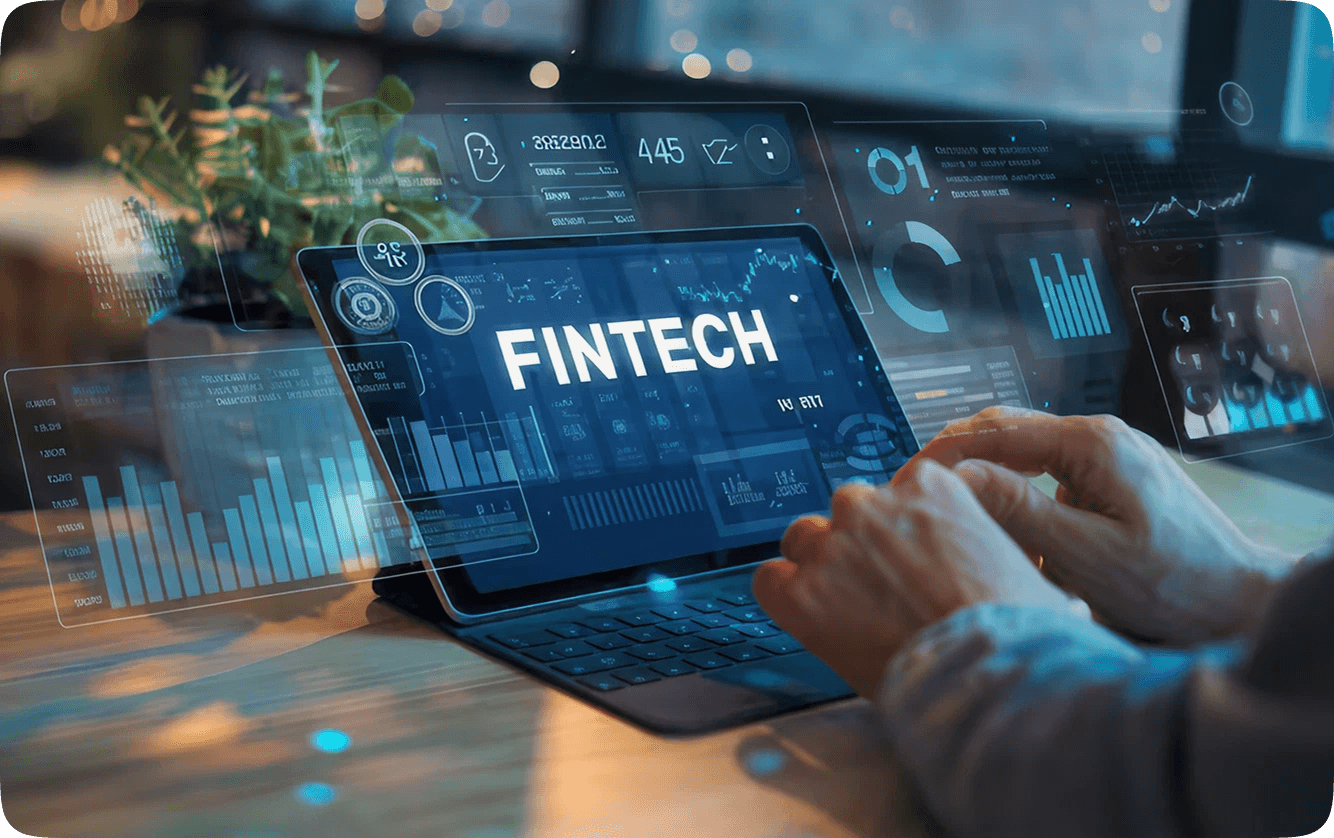 Fintech professionals in a collaborative meeting environment