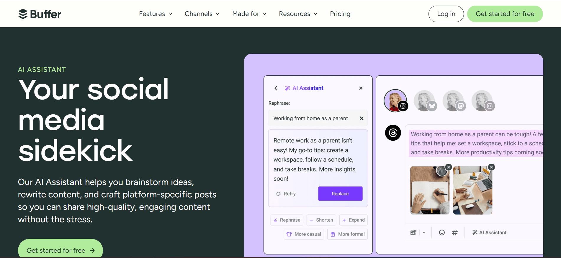 Buffer with AI Assistant Buffer with AI Assistant